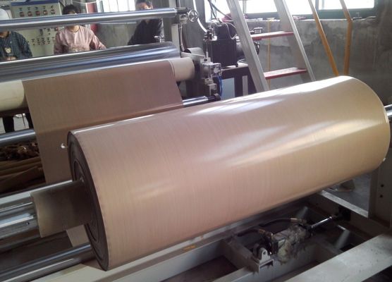 kupować Zwykły materiał z włókna szklanego powlekany PTFE Brązowy kolor Łatwy do czyszczenia online manufacture