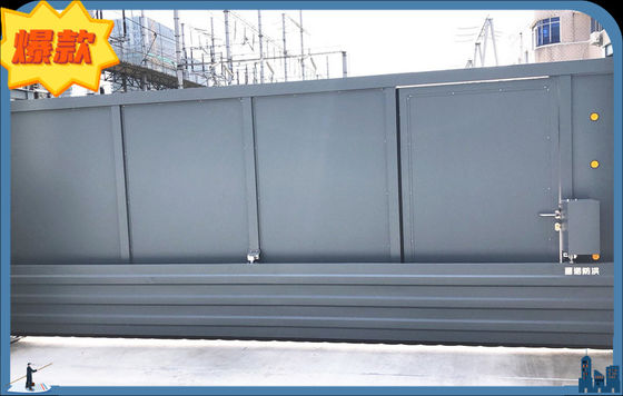 Inteligentne trzy bramy obronne 6063 stop aluminium sterowanie powodziami inteligentny elektryczny sekcja drzwi przesuwne